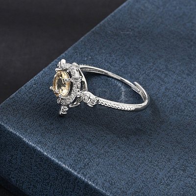 Brass Micro Pave Cubic Zirconia Finger Rings CU-CBA260E-09P-1