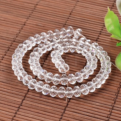 68pcs/Strands Faceted Rondelle K9 Glass G-M185-8x5mm-01A-1