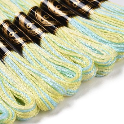 10 Skeins 6-Ply Polyester Embroidery Floss OCOR-K006-A14-1