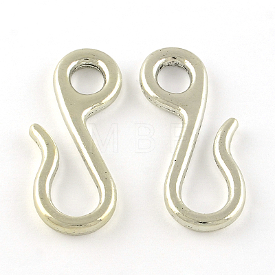 Tibetan Style Alloy Hook and S-Hook Clasps X-TIBEP-Q058-07AS-LF-1