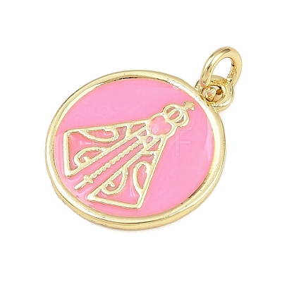 Brass Enamel Pendants KK-L251-02G-G05-1