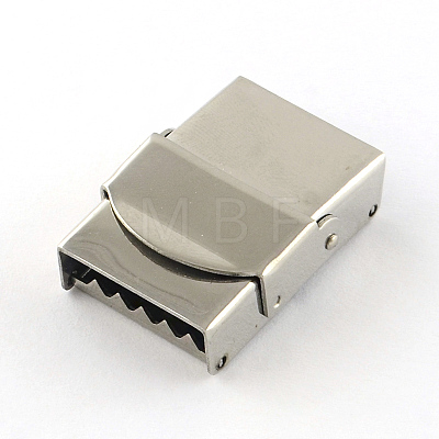 Smooth Surface 201 Stainless Steel Watch Band Clasps STAS-R063-84-1