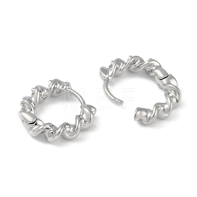 Brass Hoop Earrings EJEW-L292-001P-1