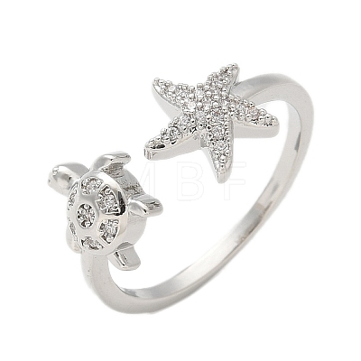 304 Stainless Steel Open Cuff Finger Rings for Women RJEW-B109-07P-02-1