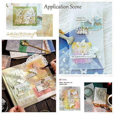 Translucent Parchment Paper Textured Scrapbook Paper Pads Sets DIY-H170-02A-1