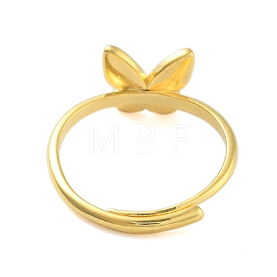 Butterfly Brass Adjustable Rings for Women RJEW-L120-015G-1