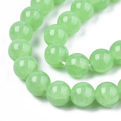Imitation Jade Glass Beads GLAA-S192-001D-1