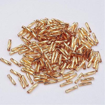 Glass Twisted Bugle Beads SEED-E002-5mm-822#-1