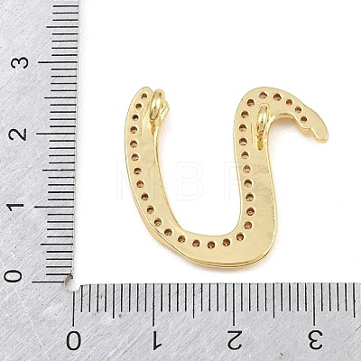 Brass Micro Pave Clear Cubic Zirconia Pendants CU-CBA8481-01G-U-1