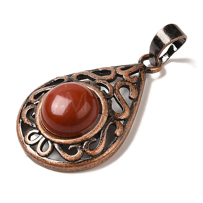 Natural Red Jasper Pendants G-H065-02R-22-1