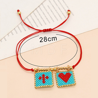 Bohemian Glass Seed Bead Charm Bracelets VG9637-13-1