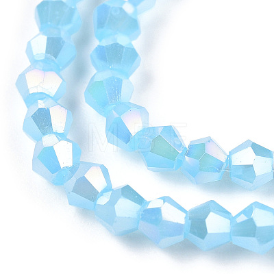 Imitation Jade Electroplate Glass Beads Strands EGLA-A039-J2mm-B03-1