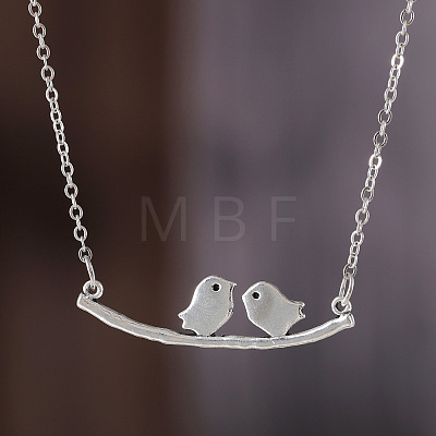 Alloy Couple Birds Pendant Necklaces for Women FS-WG2DA5D-01-1