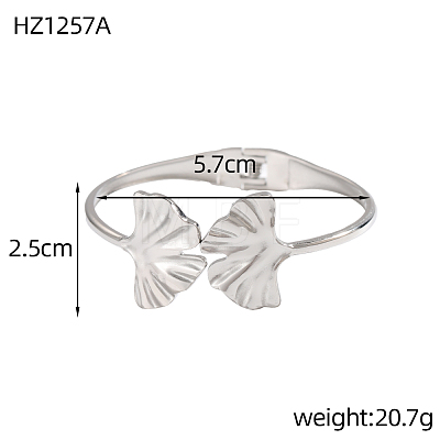304 Stainless Steel Cuff Bangles STAS-OY009-16P-1
