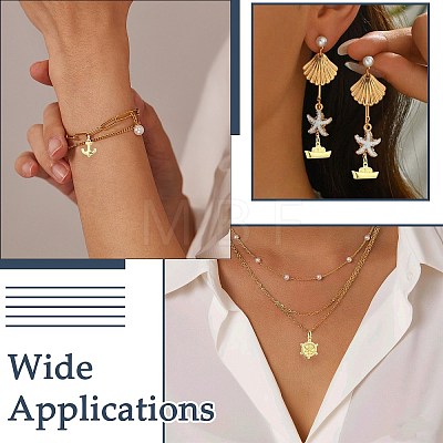 9Pcs 3 Styles Helm & Ship Charms Brass Pendants KK-CJ0005-75-1