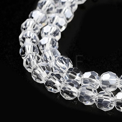 Electroplate Transparent Glass Beads Strands EGLA-A035-T4mm-A19-1