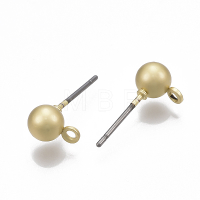 Smooth Surface Alloy Stud Earring Findings X-PALLOY-T064-38MG-1