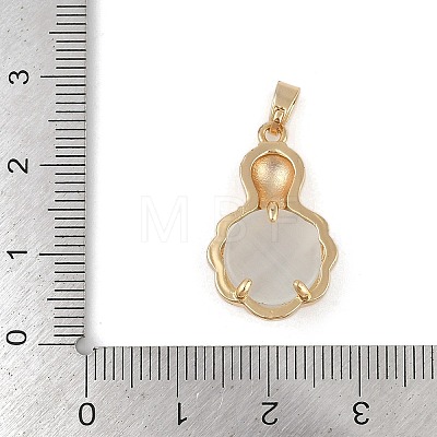 Brass Micro Pave Clear Cubic Zirconia Pendants ZIRC-M001-12G-1