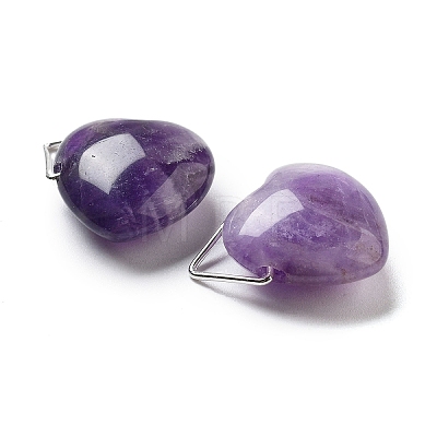 Natural Amethyst Pendants G-K371-02P-04-1