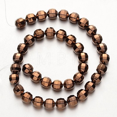 Electroplate Non-magnetic Synthetic Hematite Bead Strands G-F300-30-08-1