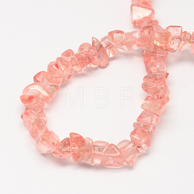 Cherry Quartz Glass Beads Strands X-G-R192-12-1