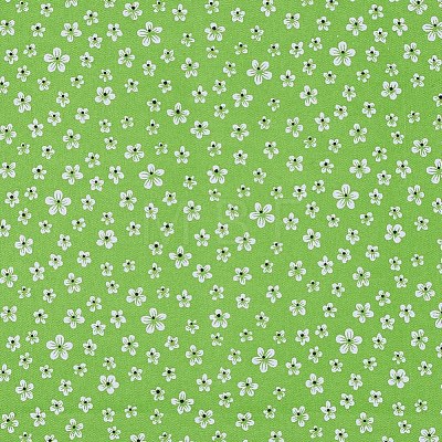 Floral Pattern Printed A4 Polyester Fabric Sheets DIY-WH0158-63A-07-1