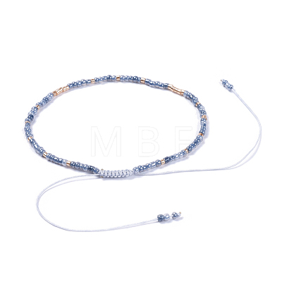 Adjustable Nylon Thread Braided Beads Bracelets BJEW-JB04374-04-1