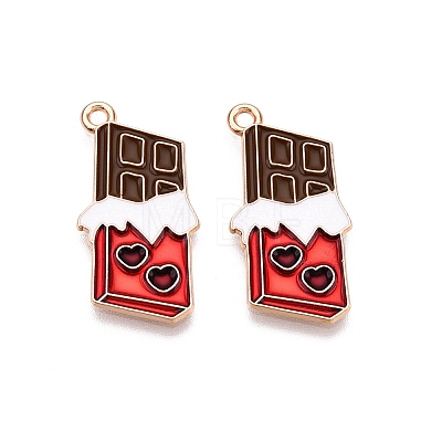 Valentine's Day Theme Alloy Enamel Pendants X-ENAM-T020-50B-01-1