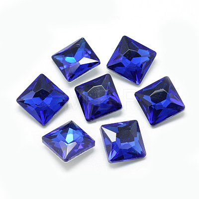 Pointed Back Glass Rhinestone Cabochons RGLA-T027-8x8mm-11-1