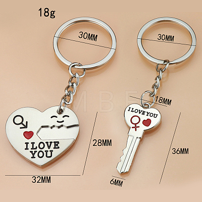 Alloy Couples Keychains KEYC-PW0002-078A-1