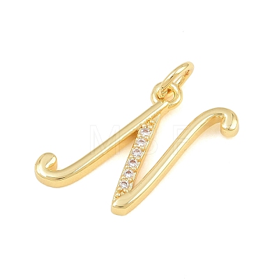 Brass Micro Pave Clear Cubic Zirconia Pendants CU-CBA7939-01N-G-1