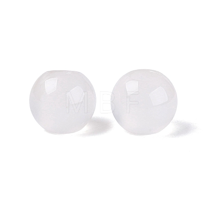 Natural White Agate European Beads G-Q602-09A-02-1