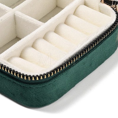 Square Velvet Jewelry Storage Zipper Boxes CON-P021-01E-1