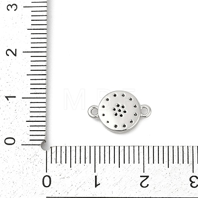 Brass Micro Pave Clear Cubic Zirconia Sun Connector Charms KK-P302-12P-1