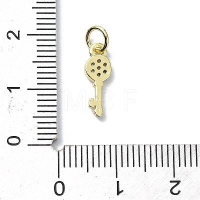 Brass Micro Pave Claer Cubic Zirconia Charms KK-H475-50G-01-1