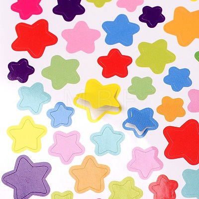 Star Pattern DIY Cloth Picture Stickers AJEW-L053-03-1