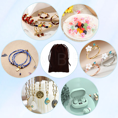 Velvet Jewelry Drawstring Gift Bags ABAG-BBC0001-10C-03-1