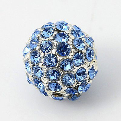 Alloy Rhinestone Beads RB-A034-10mm-S-1
