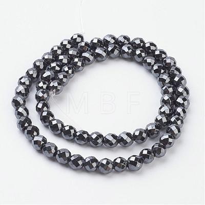 Non-Magnetic Synthetic Hematite Beads Strands HEMA-8D-1-1