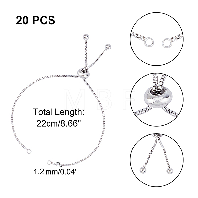 Tarnish Resistant 304 Stainless steel Chain Bracelet Making STAS-F118-P-1