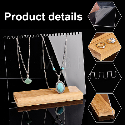 Acrylic Necklace Display Planks NDIS-WH0009-14A-1