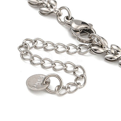 304 Stainless Steel Link Chain Bracelets for Women BJEW-S153-10P-1