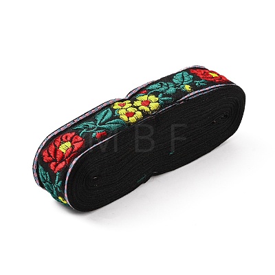 Ethnic Style Embroidery Cotton Ribbon OCOR-WH0073-57-1