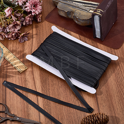 50M Soft Flat Imitation Leather Cord LC-CL0001-10B-1