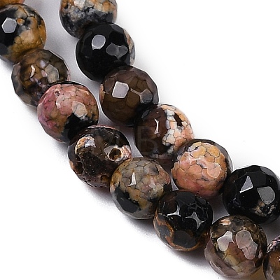 Natural Fire Crackle Agate Beads Strands G-C082-A01-45-1