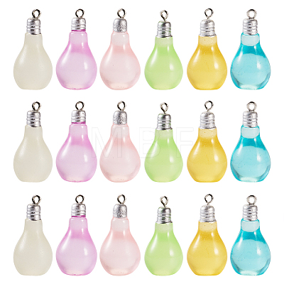  48Pcs 6 Colors Opaque Resin Pendants RESI-TA0002-01-1