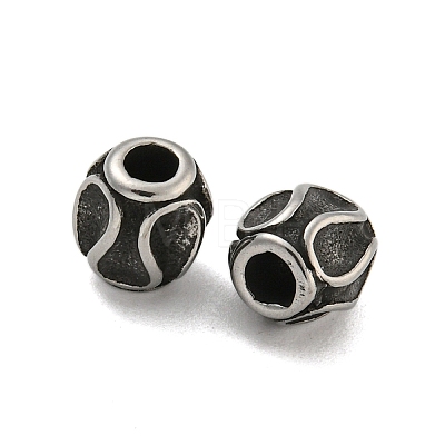 Oval 304 Stainless Steel Beads STAS-E214-05AS-1