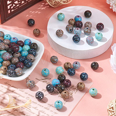 110PCS 10Colors Opaque Acrylic Beads OACR-TA0002-52-1