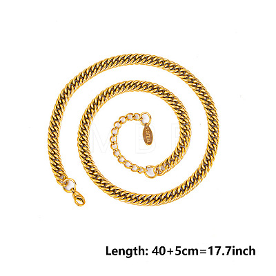 3MM Unisex 304 Stainless Steel Curb Chains Necklaces GG8738-2-1