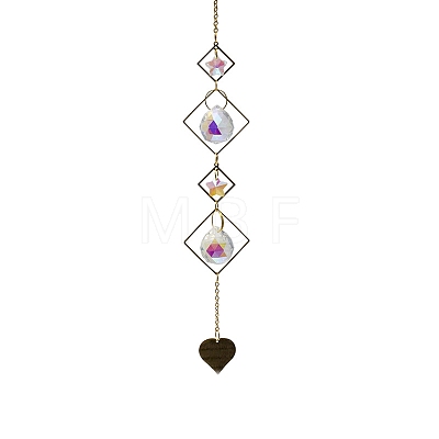 Crystal Glass Sun Catcher Pendant PW-WG9BDCB-04-1